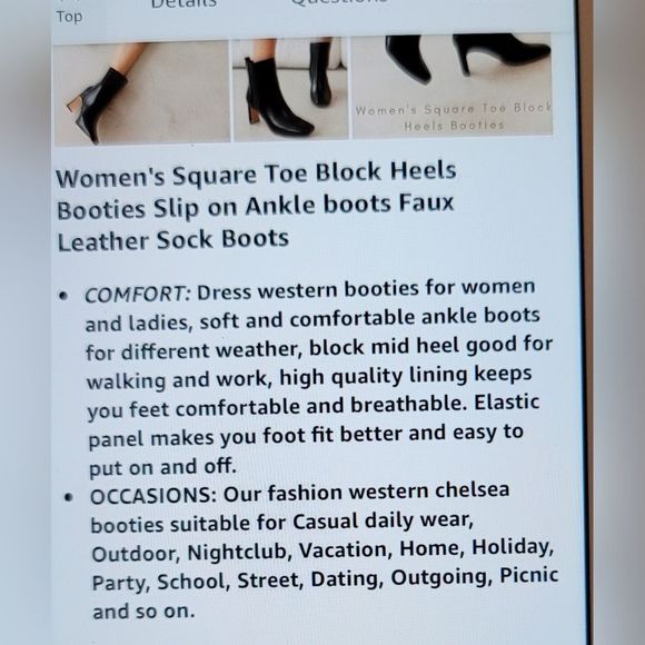 NIB PULL ON KHAKI CHELSEA BLOCK HEEL SOCK BOOTIE SIZE 7.5 ANKLE FAUX LEA… - Picture 7 of 15